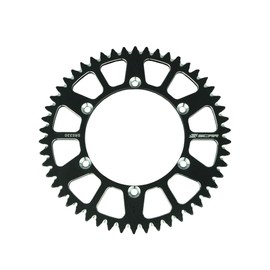 SCAR Aluminium Sprocket Compatible with Kawasaki KX KXF KLX 125 250 450 94-23, Black - 50 Teeth