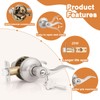 Probrico (5 Pack Wave Style Keyed Alike Entry Levers, Reversible