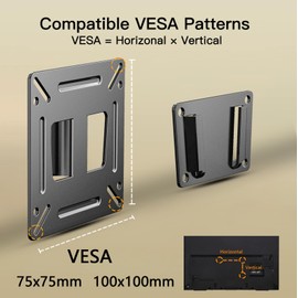 Nuyoah Monitor Wall Mount for 14”-27” TVs LED LCD Flat Screen, Small TV Mount for Computer Monitors, RV TV Mount Camper Fixed Low Profile with 100x100mm VESA Mount, Hold up 33lbs