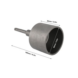 Heavy Duty T-Post Ground Rod Driver, Forged Steel Ground Rod Driver for Hammer Drill, Flat Steel Plain Rod, Ground Rods (65 mm)