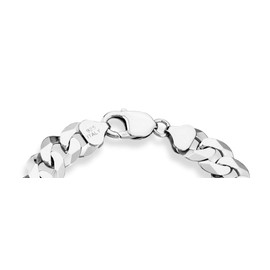 Miabella 925 Sterling Silver Italian 12mm Solid Diamond-Cut Cuban Link Curb Chain Bracelet, Jewelry For Men Made in Italy (Length 8 Inches)