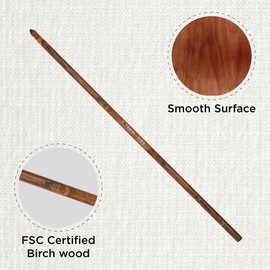 KnitPro Ginger Crochet Hooks – 3.75mm Single Ended Wooden Crocheting Hooks, Smooth & Comfortable, Brown