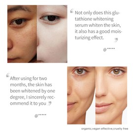 Hppsctink Glutathion-Serum, 30ml Glutathion-Gesichtsserum, Verbessert Mattigkeit, Aufhellung des Hauttones, Gesicht mit Feuchtigkeit versorgen, serum