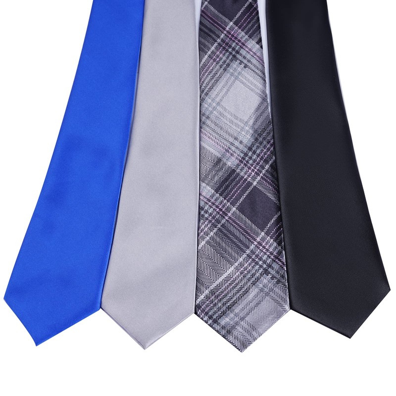 Sucrain 5pcs Boy's Necktie Pre-tied Adjustable Neck Strap Tie for