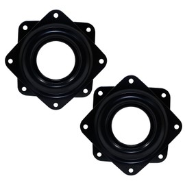 Suiwotin 2pcs 3" Square Lazy Susan Turntable Heavy Duty Lazy Susan Hardware, Steel Ball Bearing Rotating Tray Swivel Plate for Dining Table, Stool Chair, Pantry, Organizer (Black)