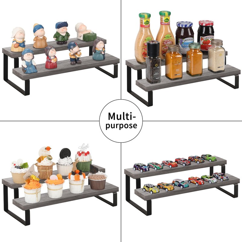 YINMIT Wooden Display Riser Stand, Tiered Perfume and Cologne Organizer