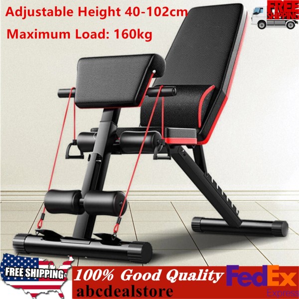 Adjustable Workout Bench Foldable Utility Weight Bench Home Gym Strength