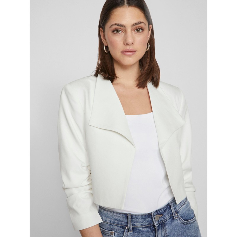 Vila Female Blazer Short Open, Cloud dancer