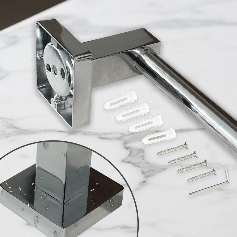 Stainless Steel Telescopic Towel Bar, Adjustable Bathroom Towel Rack for