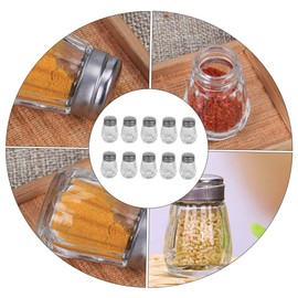 Alipis Mini Salt Shakers Set 10pcs Small Salt Containers Portable Seasoning Bottles for Camping