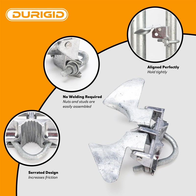 DURIGID 1-3/8" Gate Frames and 2-3/8" Gate Posts Chain Link
