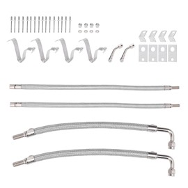 Depisuta Stainless Steel Valve Stem Extender Kit, Leakage-Proof Enhanced Safety for 16-19.5in Tires, Dually Valve Stem Extension Compatible with Most Cars RVs Trailers​