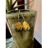 Daffodil Earrings for Women, Welsh Yellow Flower Jewellery in a