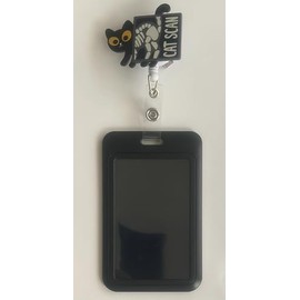 Glitter Acrylic Nurse Radiology Radiologist X-Ray Badge Reel with ID Card Holder, Retractable, Sliding Cover