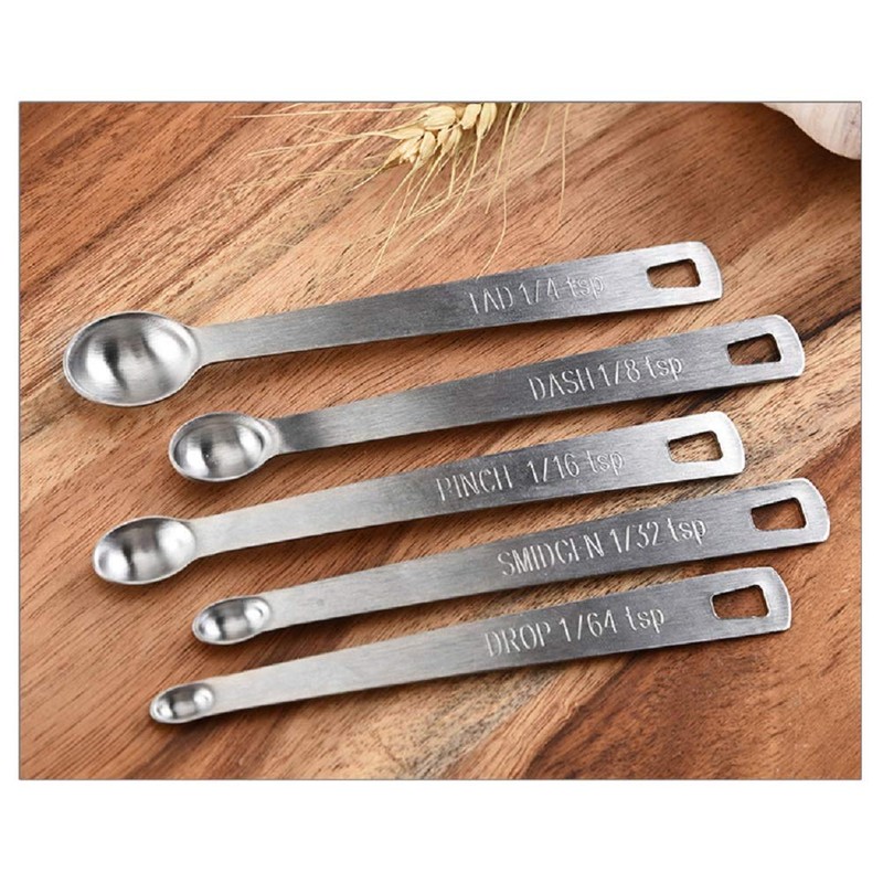 Hemuu 5 Pieces Measuring Spoon Sets, Stainless Steel Measuring Spoons,