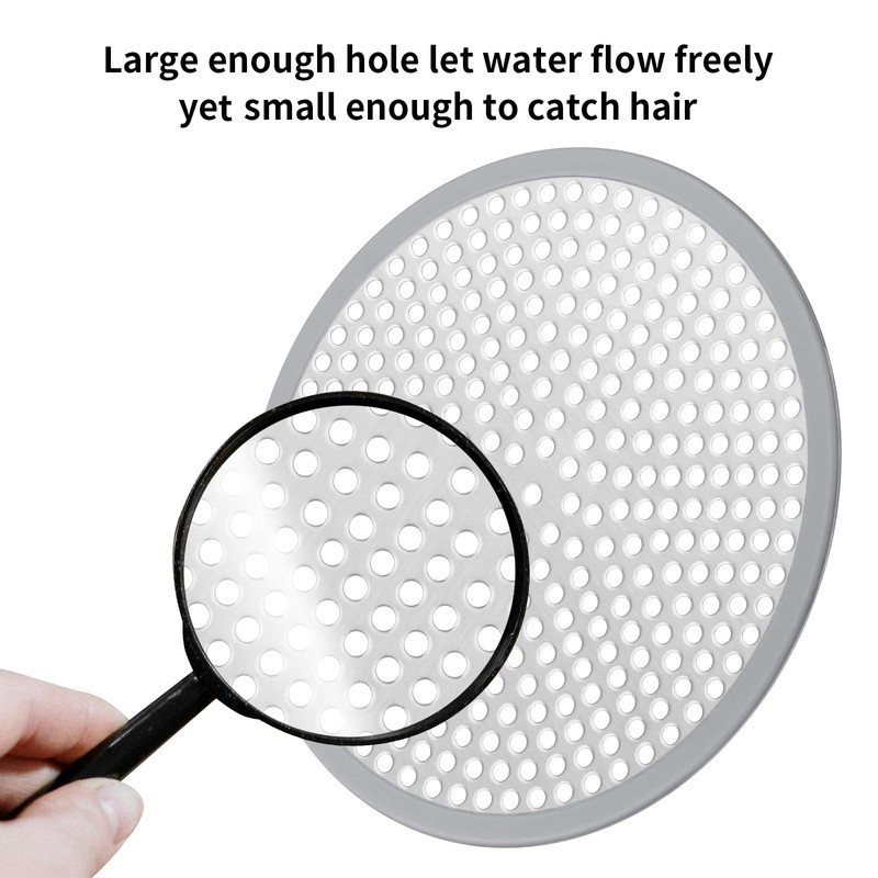 Ohtomber Shower Drain Hair Catcher - 4.72" 4PCS Stainless Steel