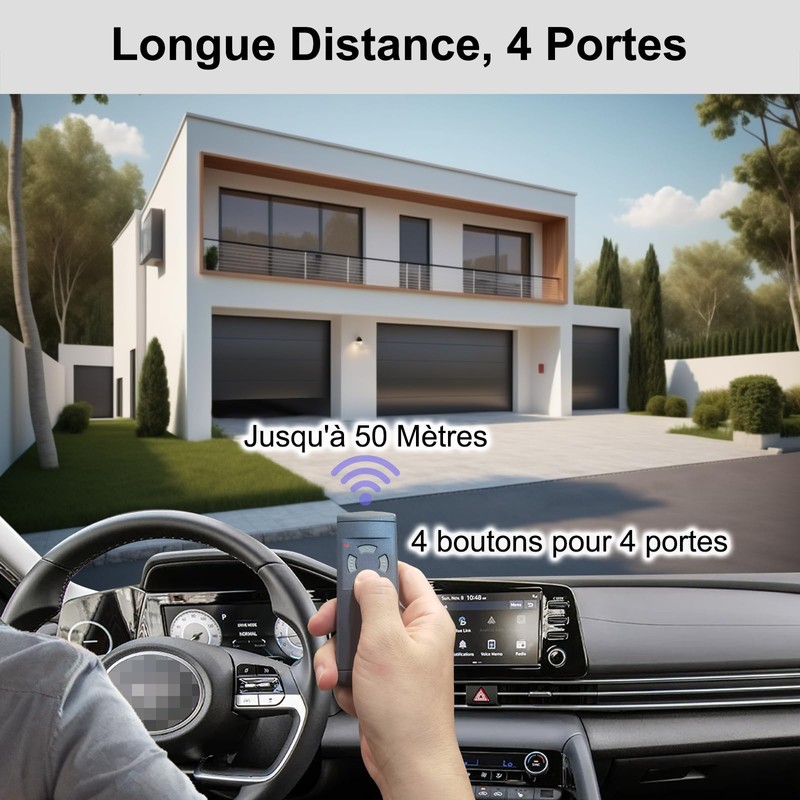 LEDGM Remote Control for Hörmann Garage Grey 40.685 MHz Compatible