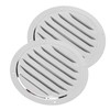 2PCS Round Louvered Air Vent Stainless Steel Marine Grade Rainproof