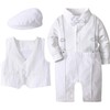 A&J DESIGN Ropa de Bautizo para Niño Traje Formal Mamelucos