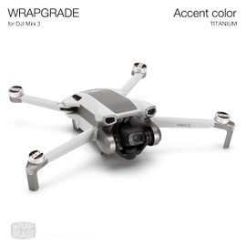 WRAPGRADE for DJI Mini 3 Accent Color Skin Sticker (Titanium)