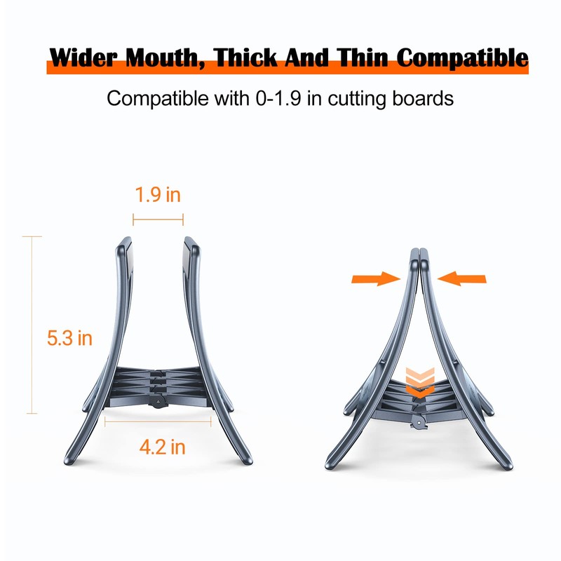 Xuenair Cutting Board Rack, Auto Width Adjustable Holder Stand for