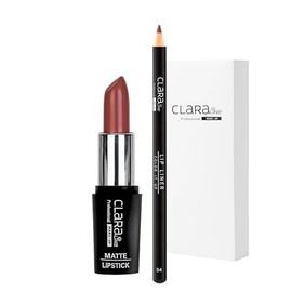 Claraline Lip Kit, Matte Lipstick & Lip Liner (Hot Coco)