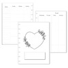 Undated 9-Disc Love Theme Monthly Calendar Refill for Discbound Planners