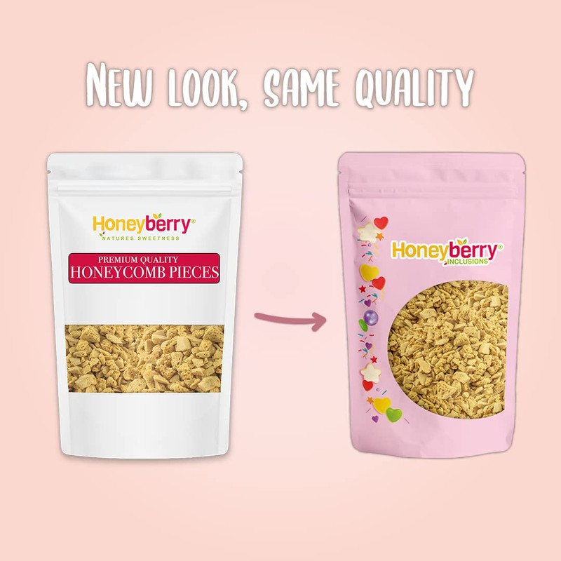 Plain Crunchy Honeycomb Pieces - 5-10mm - 100g - Vegan