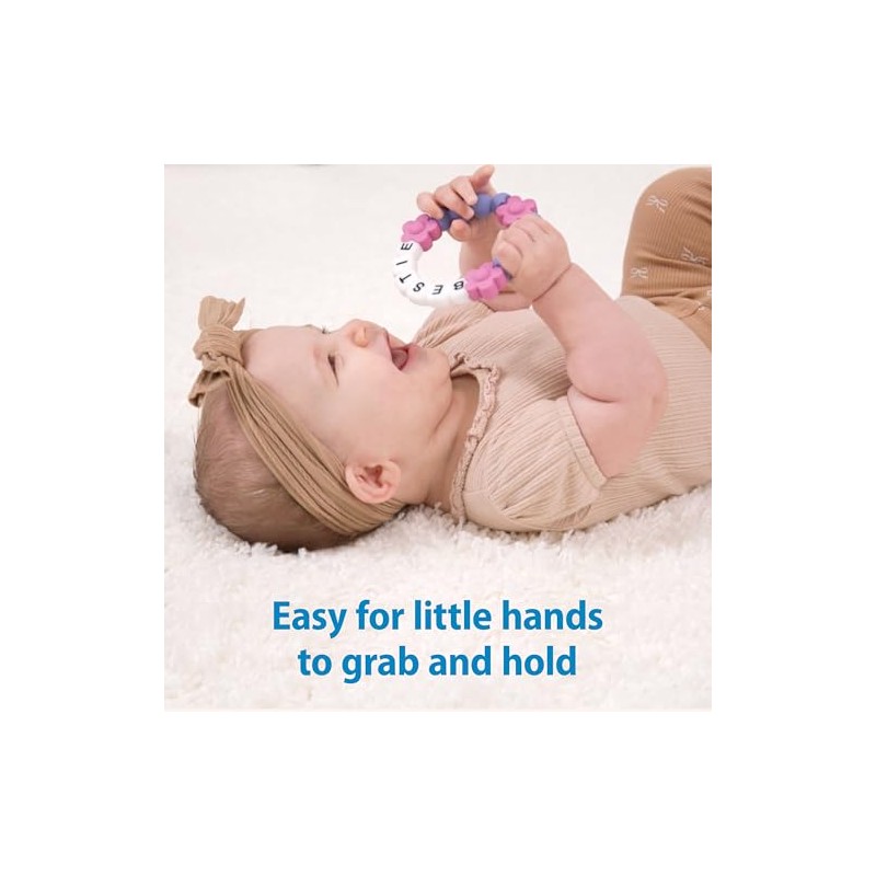 Dr. Brown's Best Friends Teething Ring, 100% Silicone Massaging Teether