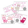 Llama Valentine's Day Scratch Off Card for Kids, DIY Scratch