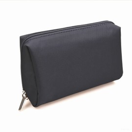 VOFOON Travel Makeup Bag, Small Cosmetic Bag for Women, Wide-open Make up Organizer Purse Toiletry Bag for Cosmetics Toiletries Accessories (Black, S)