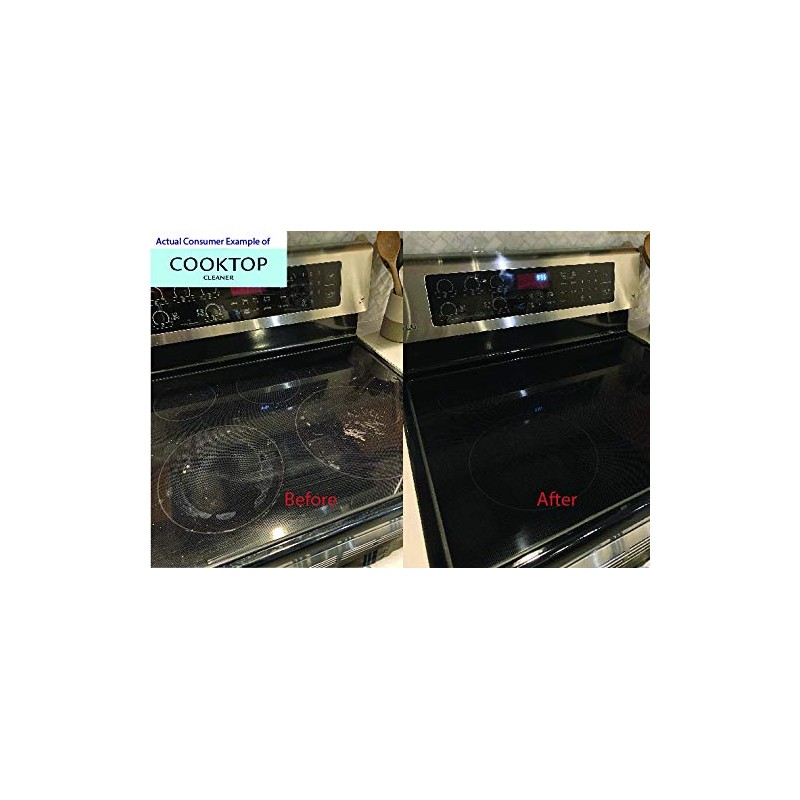 Cerama Bryte Removes Tough Stains Cooktop and Stove Top Cleaner