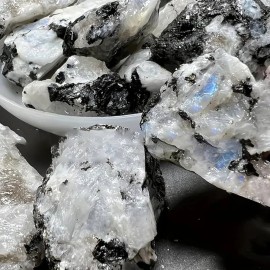 Wholesale Natural High Quality Healing Rough Stone rainbow Moonstone Raw Stones for SaleColor: Rainbow Moonstone Raw Stones, Size: One Size