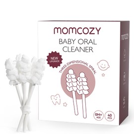 Momcozy Limpiador de Lengua para Bebé de Gasa, Cepillo de Dientes Desechable para Bebé, Cepillo de Dientes para Niños Pequeños para Limpiar Dientes, Encías y Boca, Cepillo de Dientes para Limpieza