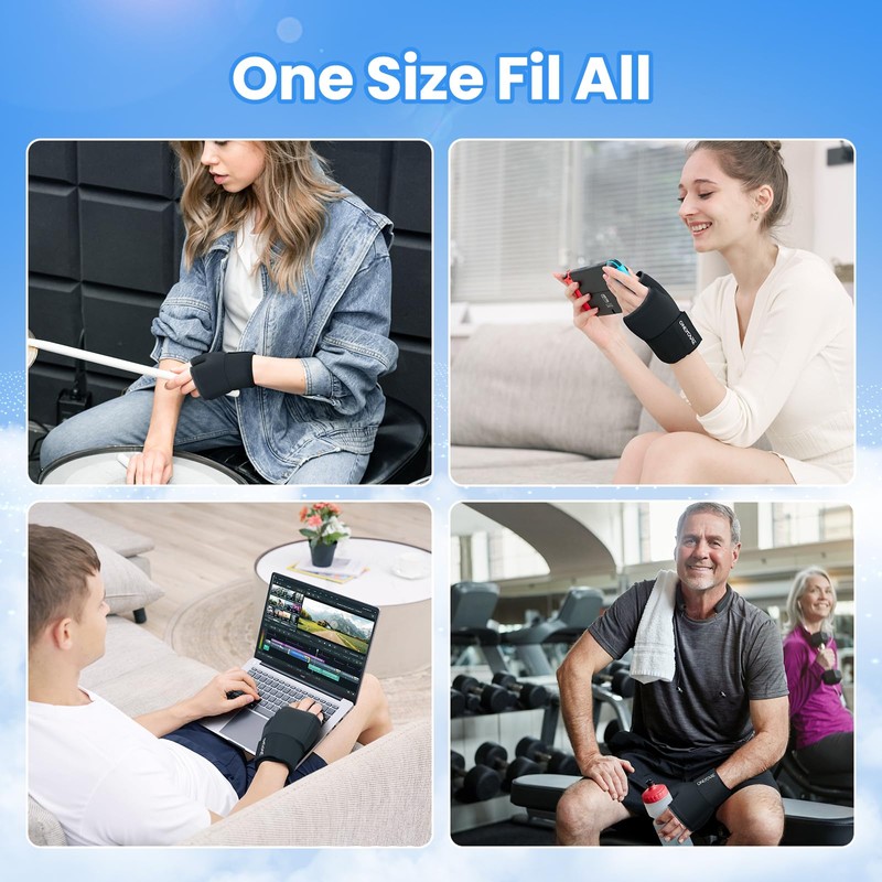 ONLYCARE Wrist Ice Pack Wrap, Soft Gel Ice Pack for