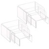 AUFIKR Clear Acrylic Display Risers, Showcase Shelf for Jewelry,Figures, Buffets