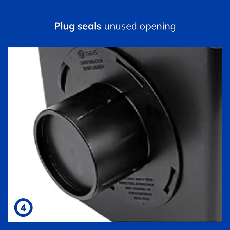 NDS 1200BKITRTL1PK Square Catch Basin Drain Kit with 2-Opening Catch
