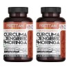 Cúrcuma Jengibre Y Moringa Prettan 600mg 90 Caps 2 Frascos