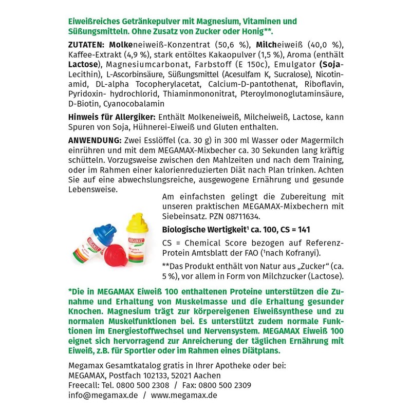 Protein 100 Cappuc Mega Max 400 g Powder PZN: 4316898