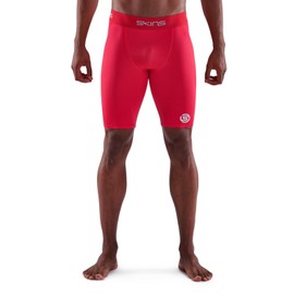 Skins Series-1 Half Tights Men's Red Size L 2022 Running Shorts, red
