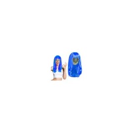 Peluca Lacia Larga Azul Disfraz Fantasía Fiesta Cosplay Caro Color Azul Marino