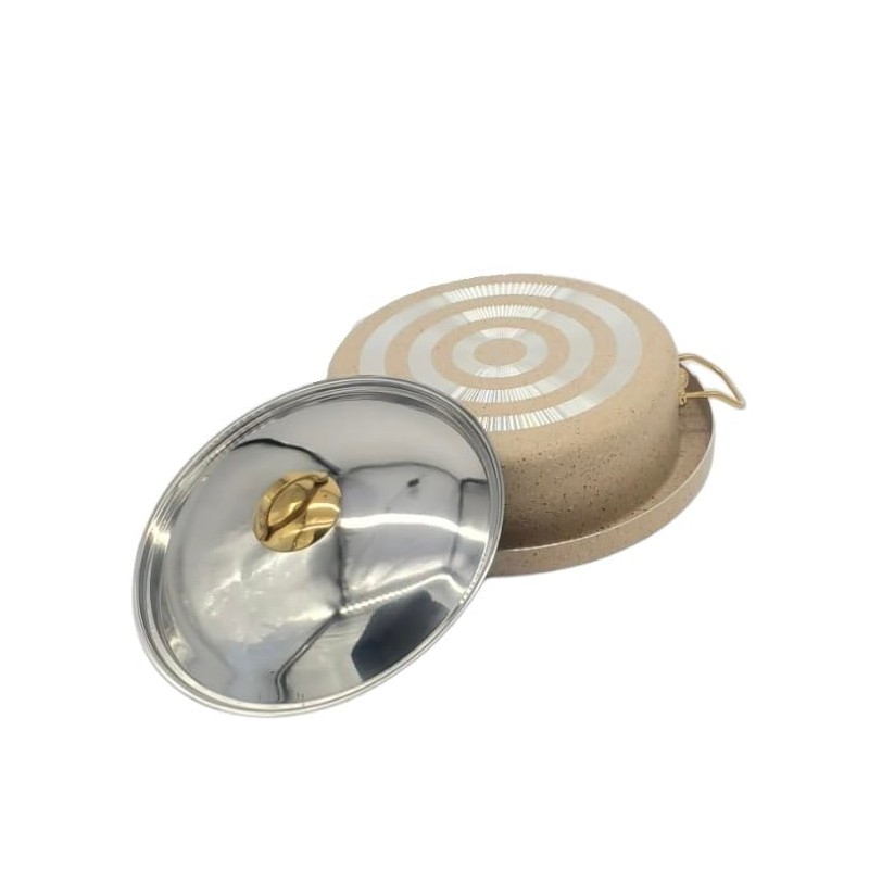 Maqluba (Makloubah) Aluminum Non-Stick Granit Coated Pot (34cm) طنجرة المقلوبه