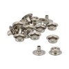 Pack of 10 Push Button Stainless Steel Top Tent Tarpaulin