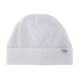 Sugarmelon Jersey Beanie Silky Satin Lined Hat Bonnet for Newborn Baby Boys Girls Toddler Infant Little Kids Beanies Caps(0-6M,101 Rib-Snow)