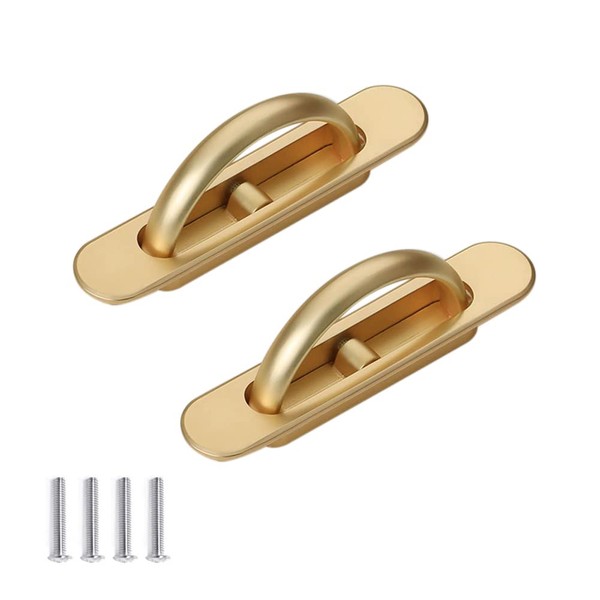 CONPHERON Pack of 2 Hidden Embedded Floor Knobs Tatami Concealed