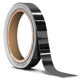 VViViD Black Mirror Chrome Air-Release Adhesive Vinyl Pinstripe Tape Roll (½ Inch x 20ft)
