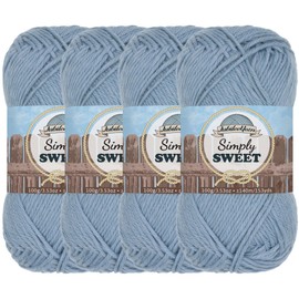 JubileeYarn Simply Sweet Yarn - 100g/Skein DK Cotton Blend - Little Boy Blush - 4 Skeins