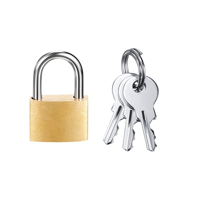 Eleqldwen 12 Pack Mini Padlock Small Padlock Solid Brass Locks