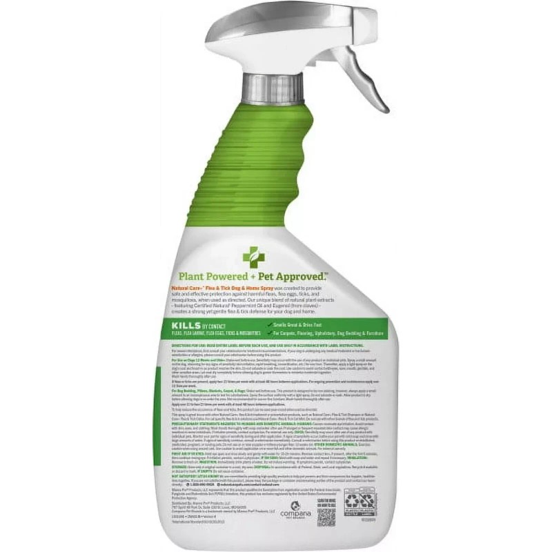 Natural Care + Flea and Tick Home Spray for Dogs,