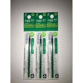 Pilot FriXion Ball Slim and Multicolor Refills, 0.5mm, Green, Set of 3
